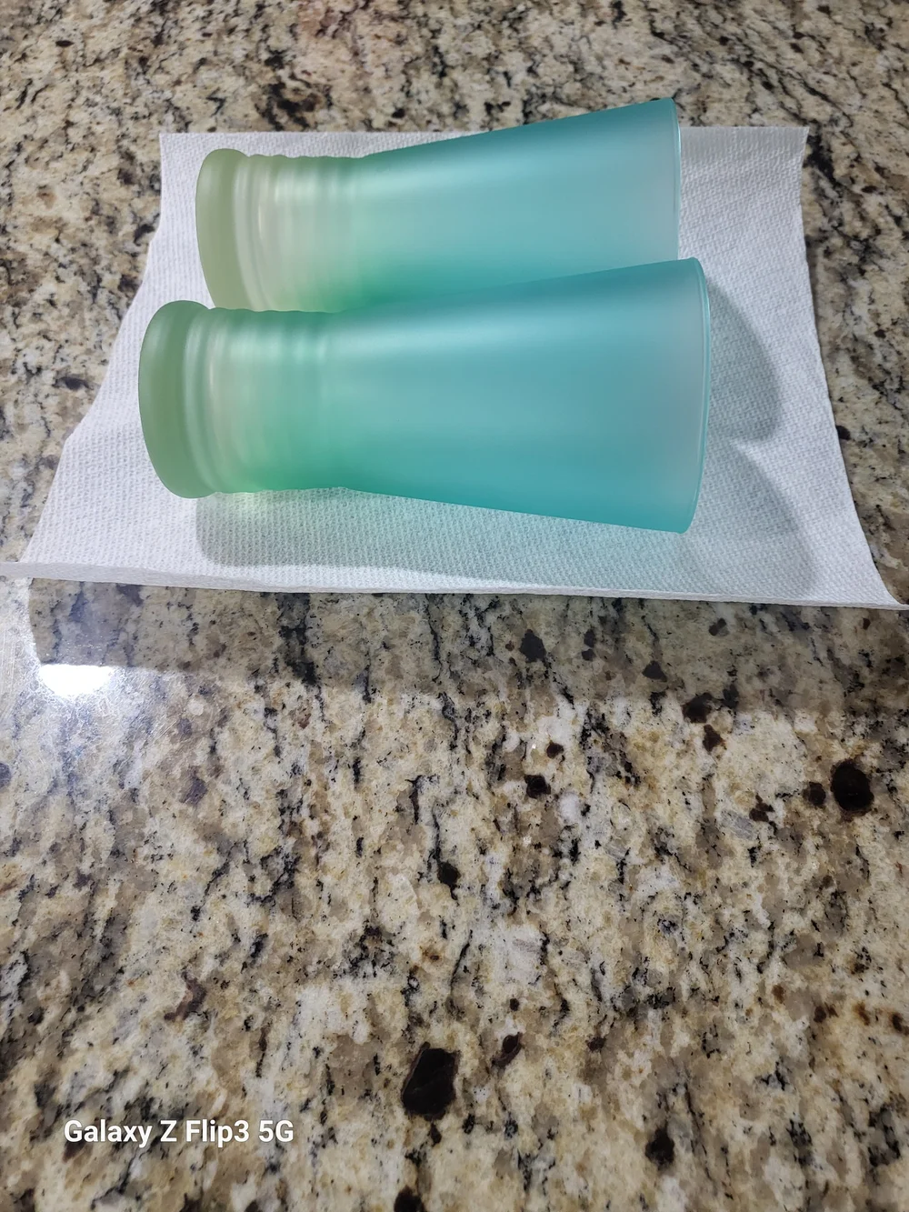 Vintage MCM Frosted Ombré Glass Tumblers 6